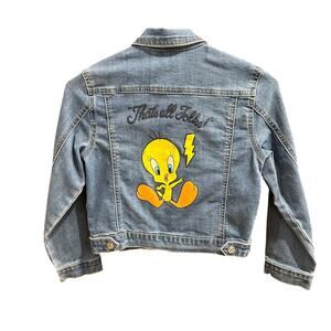 Looney Tunes Tweety Bird Denim Jacket, EUC, Sz M (7/8). (7C)